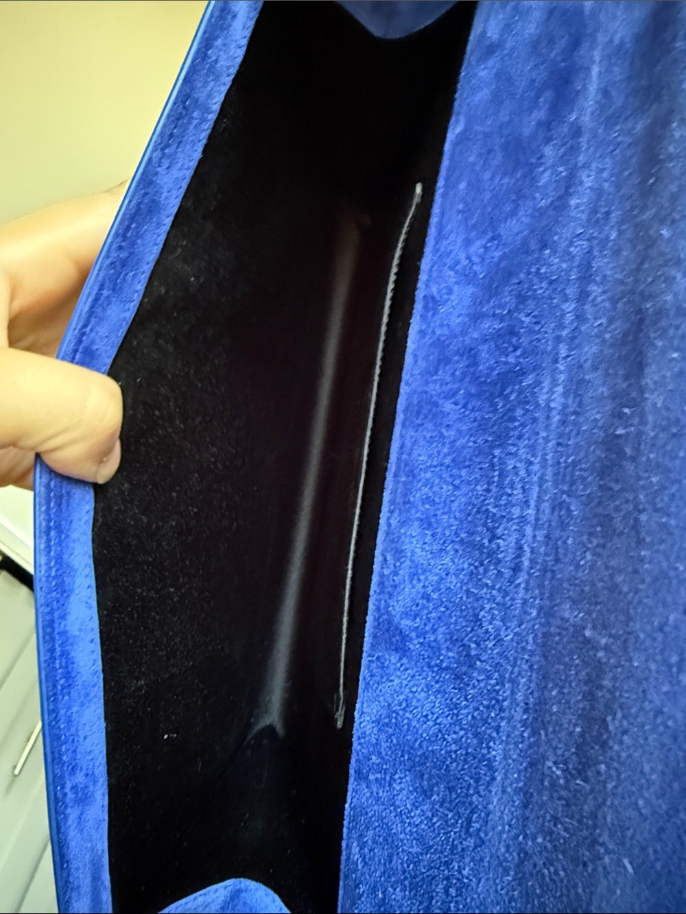 YSL Blue Patent Leather Clutch - Picture 6 of 9